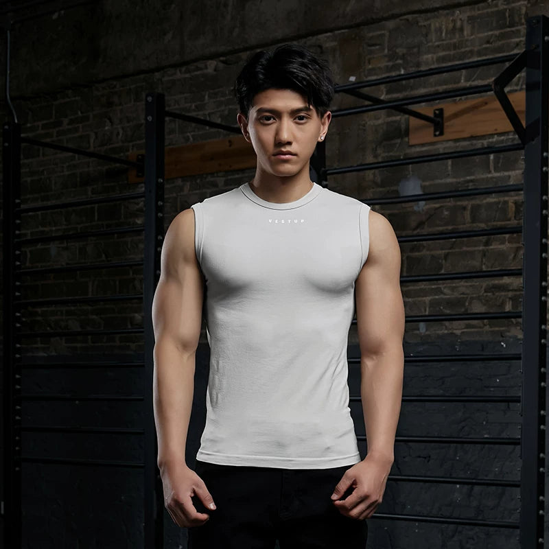Vest Up Athletic Slim-Fit Seamless Gym Vest - Breathable & Stretch