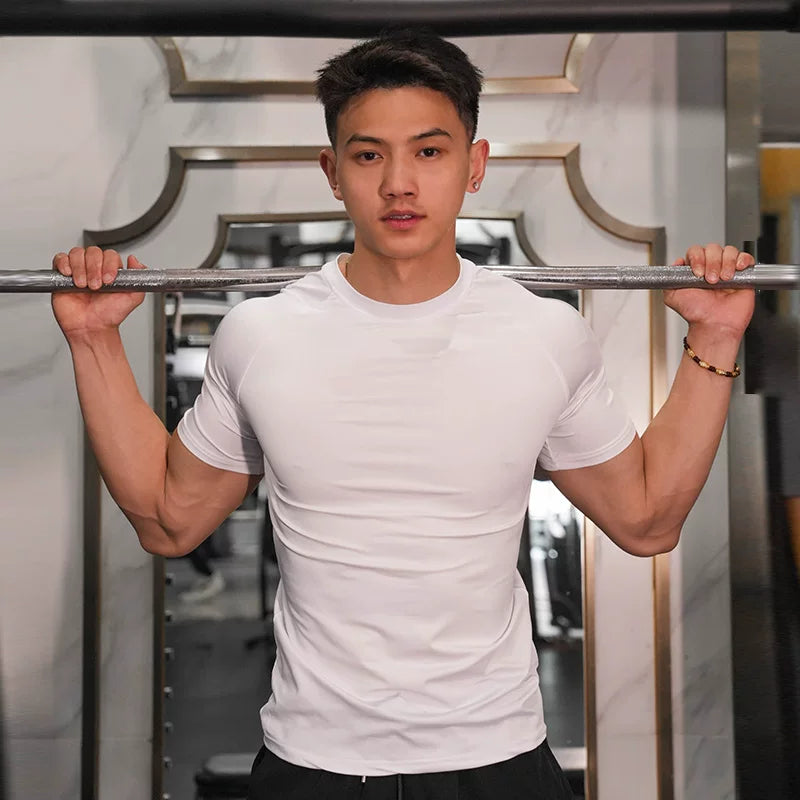 Vest Up Men's American Raglan Muscle Fit Training Tee - Quick-Dry