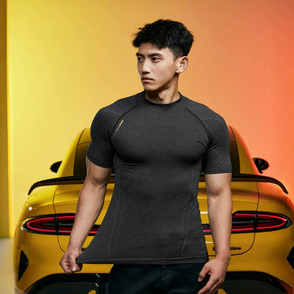 Vest Up Ultra Muscle Fit Quarter-Zip Performance T-Shirt