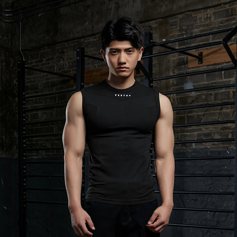 Vest Up Athletic Slim-Fit Seamless Gym Vest - Breathable & Stretch