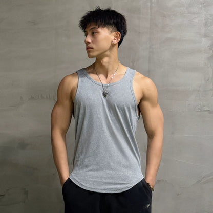 Vest Up Men's American Style Heavyweight Ribbed Muscle Tank