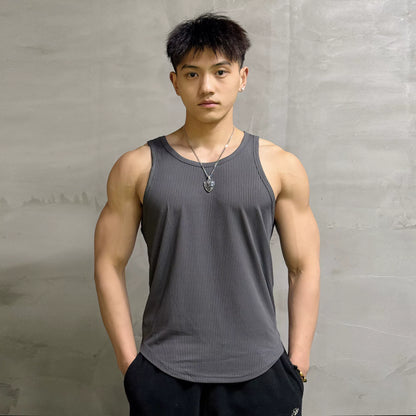Vest Up Men's American Style Heavyweight Ribbed Muscle Tank